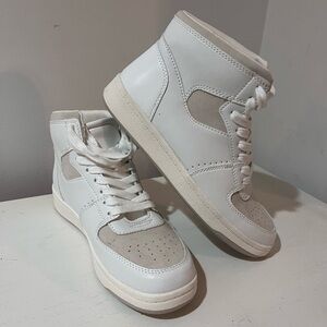 New Womens 6.0 White High-Top Sneakers